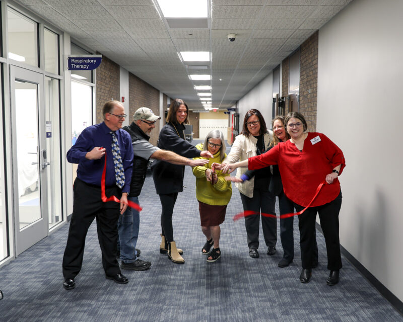 Northland team members join together for a ribbon-cutting ceremony celebrating the completion of a $3.282 million Minnesota State investment that modernized spaces for high-demand programs.
